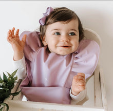 Load image into Gallery viewer, Lavender Frill | Snuggle Bib Waterproof
